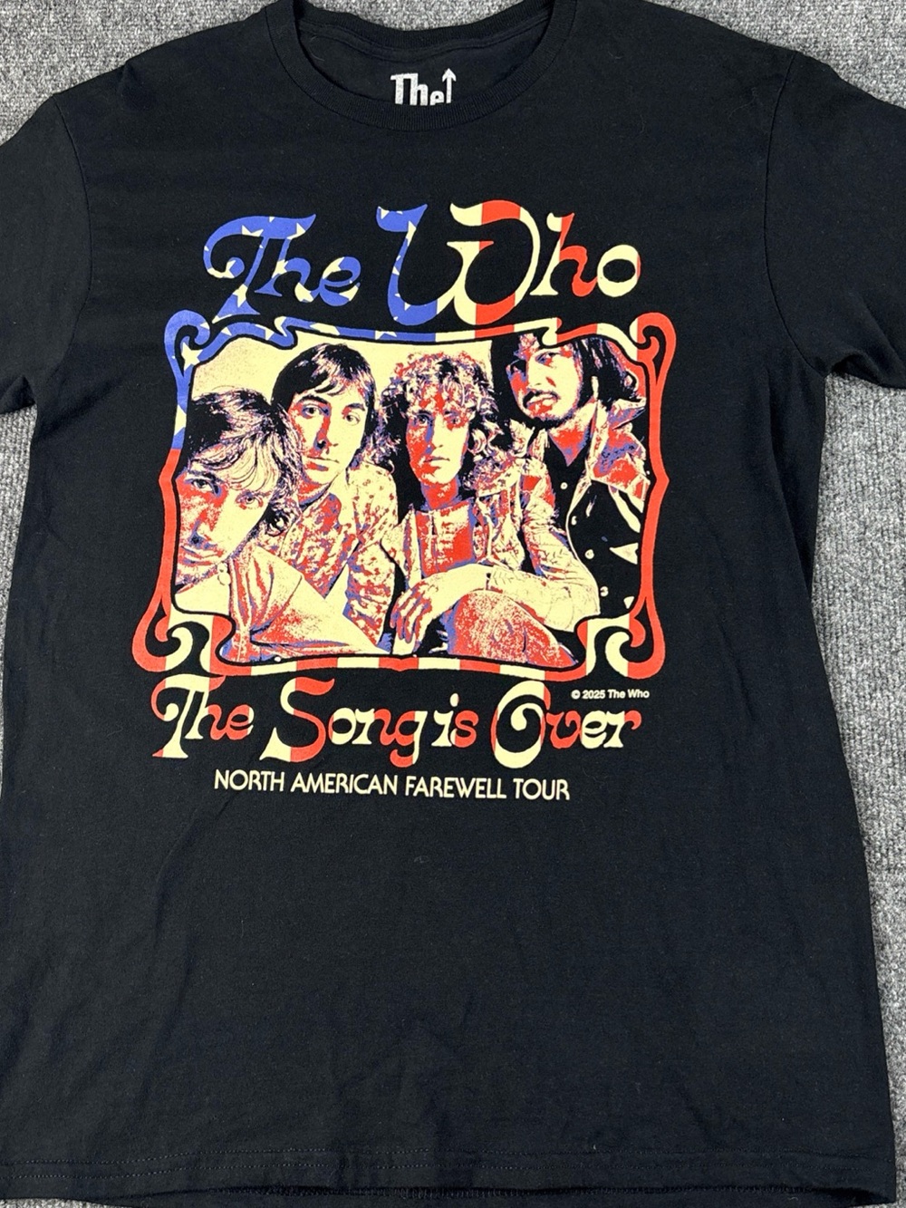 The Who North American Farewell Tour 2025 Black Graphic T-Shirt